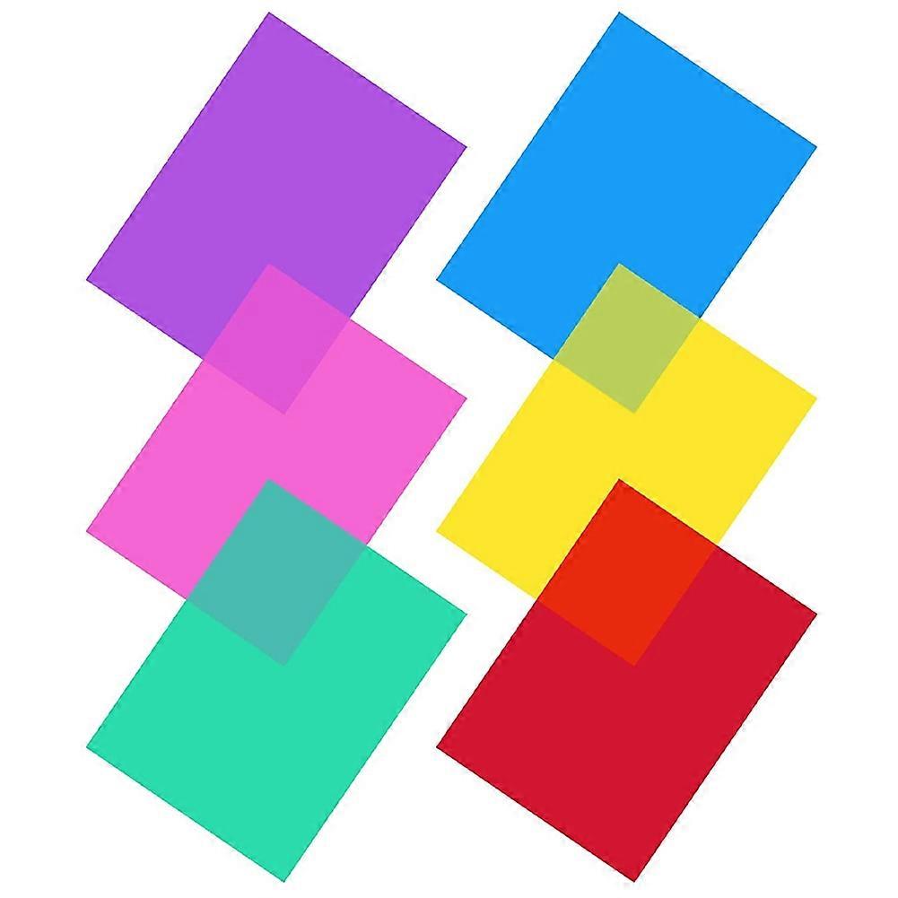 Confezione da 6 pellicole colorate gel, pellicola colorata trasparente, resistente al calore per lampade, filtro colorato (3