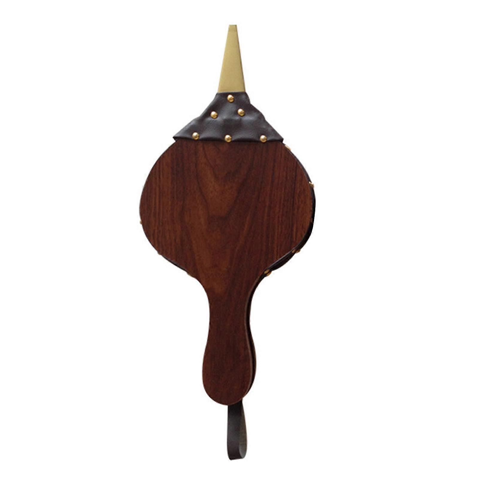 Brown Wood Fireplace Bellows,outdoor Cooking Fan Air Blower,waterproof Manual Traditional Good Toughness Hand Air Fan