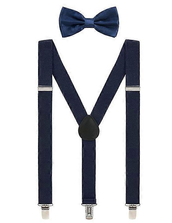 Adjustable Clip-on Braces, Suspender and Bow Tie Set