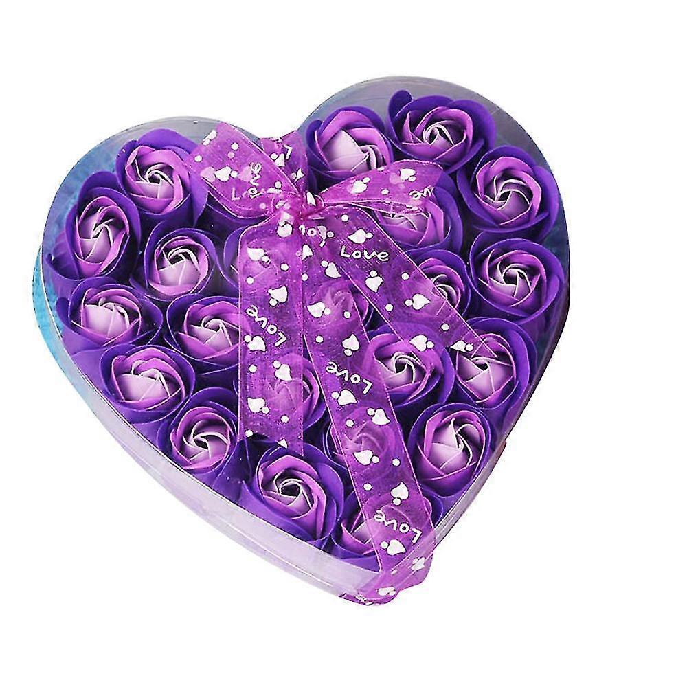 24pcs香りローズフラワー花びらバスボディソープウェディングパーティーギフト