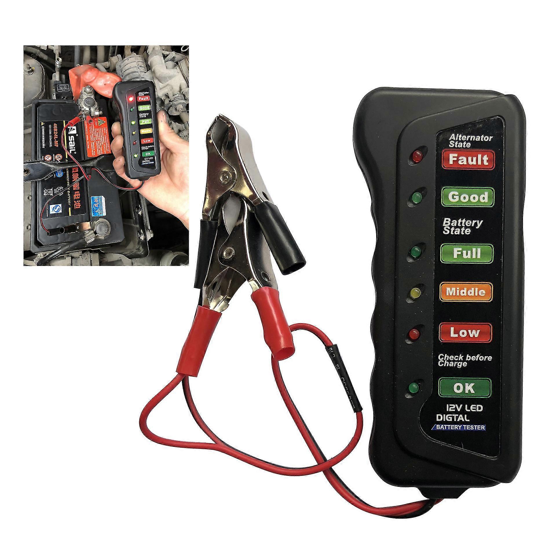thumbnail image 2 of EDIAG 12V Car Battery Tester Automotive Alternator Checker With LCD Display & Longer Wires – Check Charging System & Starting Power 2 of 3