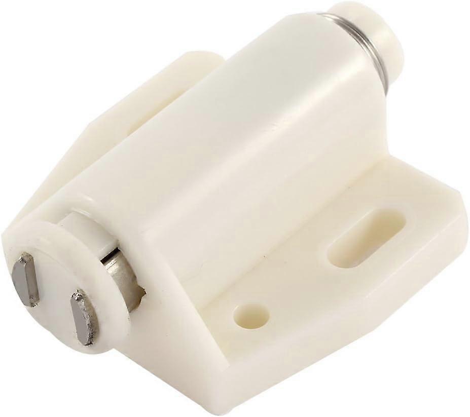 Cupboard Single Round Head Metal Plastic Magnetic Catch Latch White