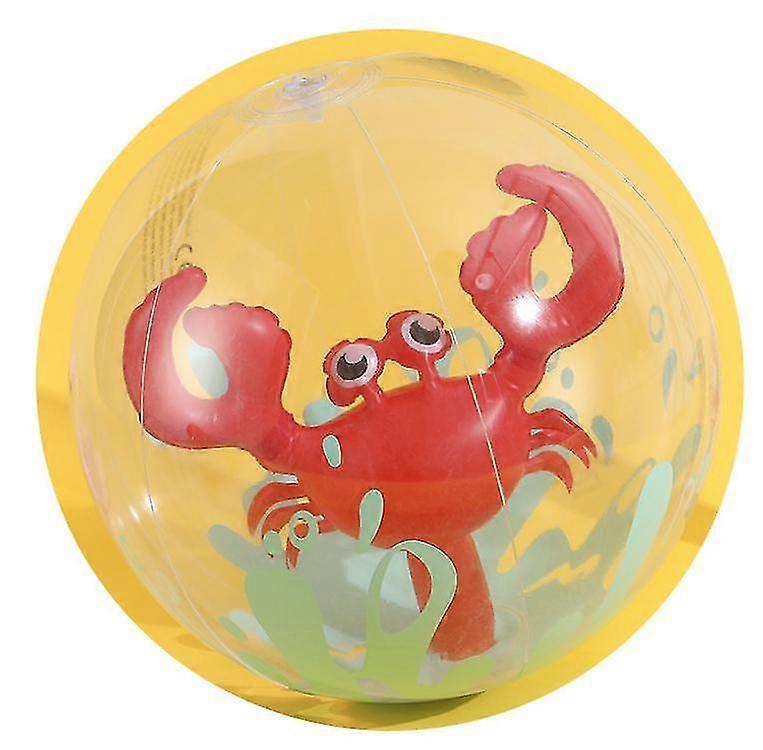 2pcs Inflatable Crab Print Beach Ball