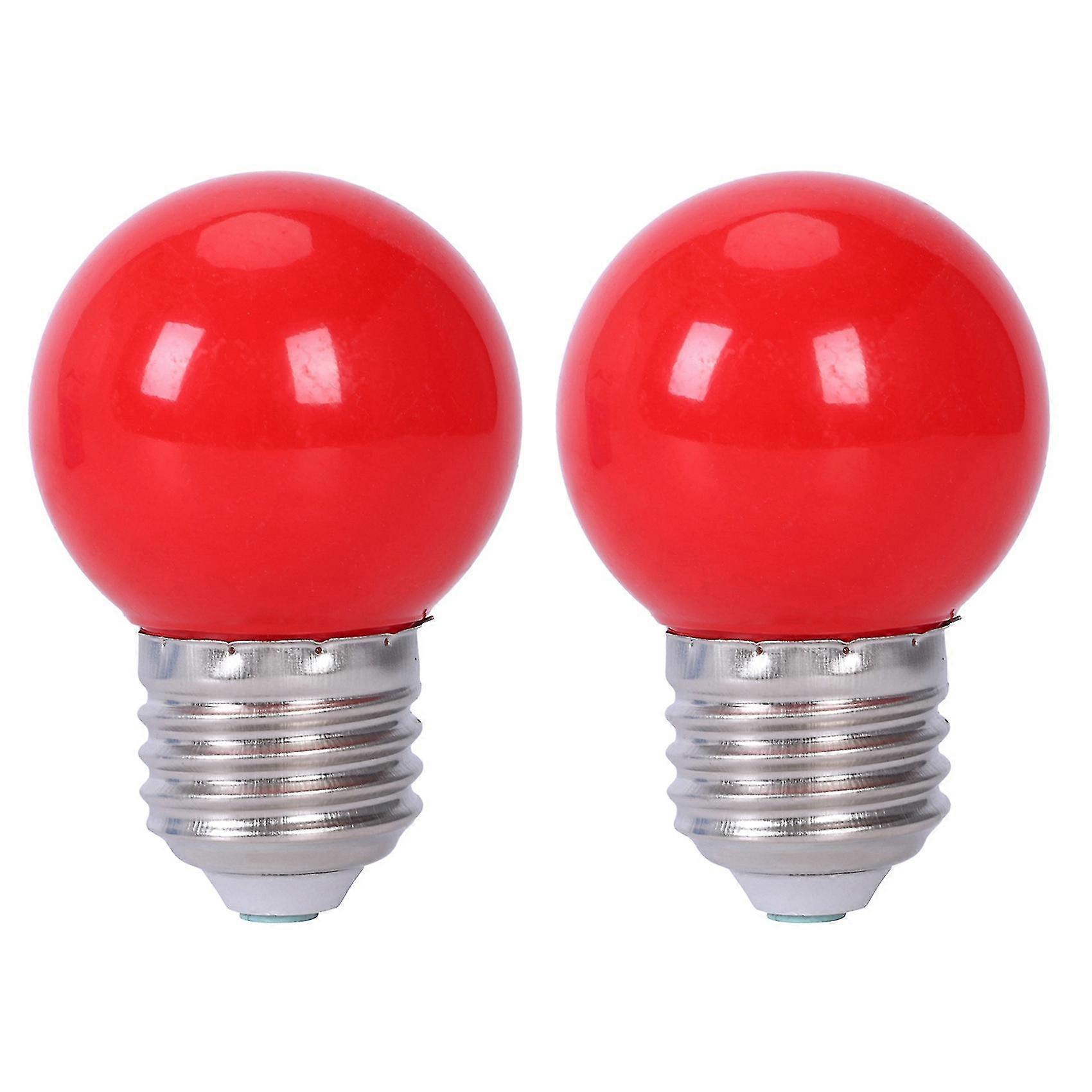2x E27 3w 6 Smd Led Energy Saving Globe Bulb Light Lamp Ac 110-240v, Red