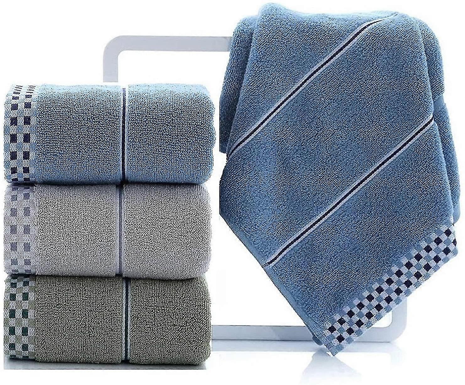 Bathroom Hand Towels Sets, 100% Cotton Face Towels, Super Soft Highly Absorbent Hand Towel For Everyday Use, Home, Camping, Gym (3 Pack,14" X 29" ) (b