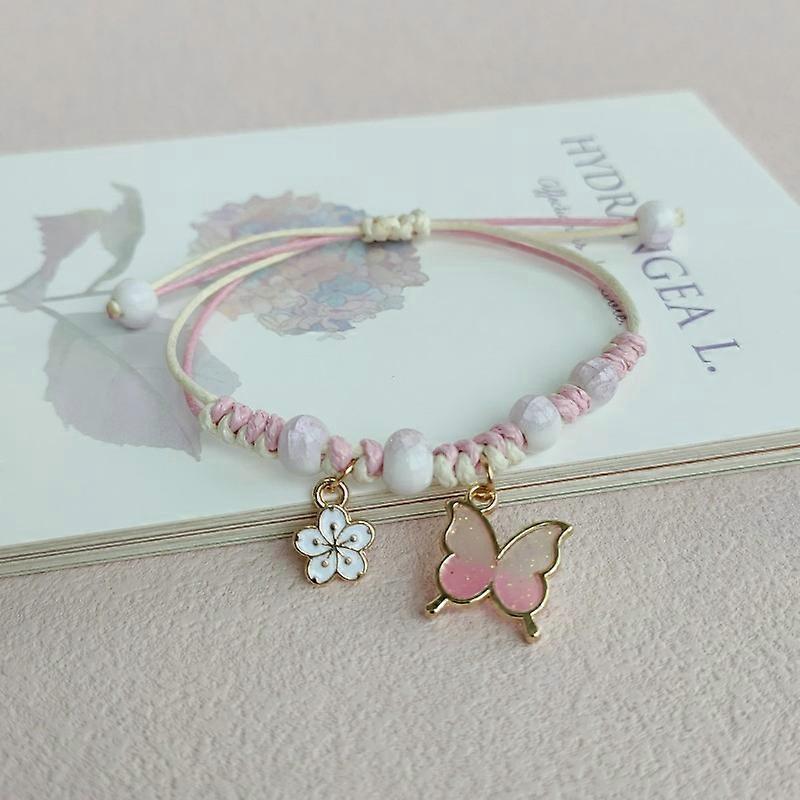 Handmade Butterfly Pendant Bracelet Summer 4pcs