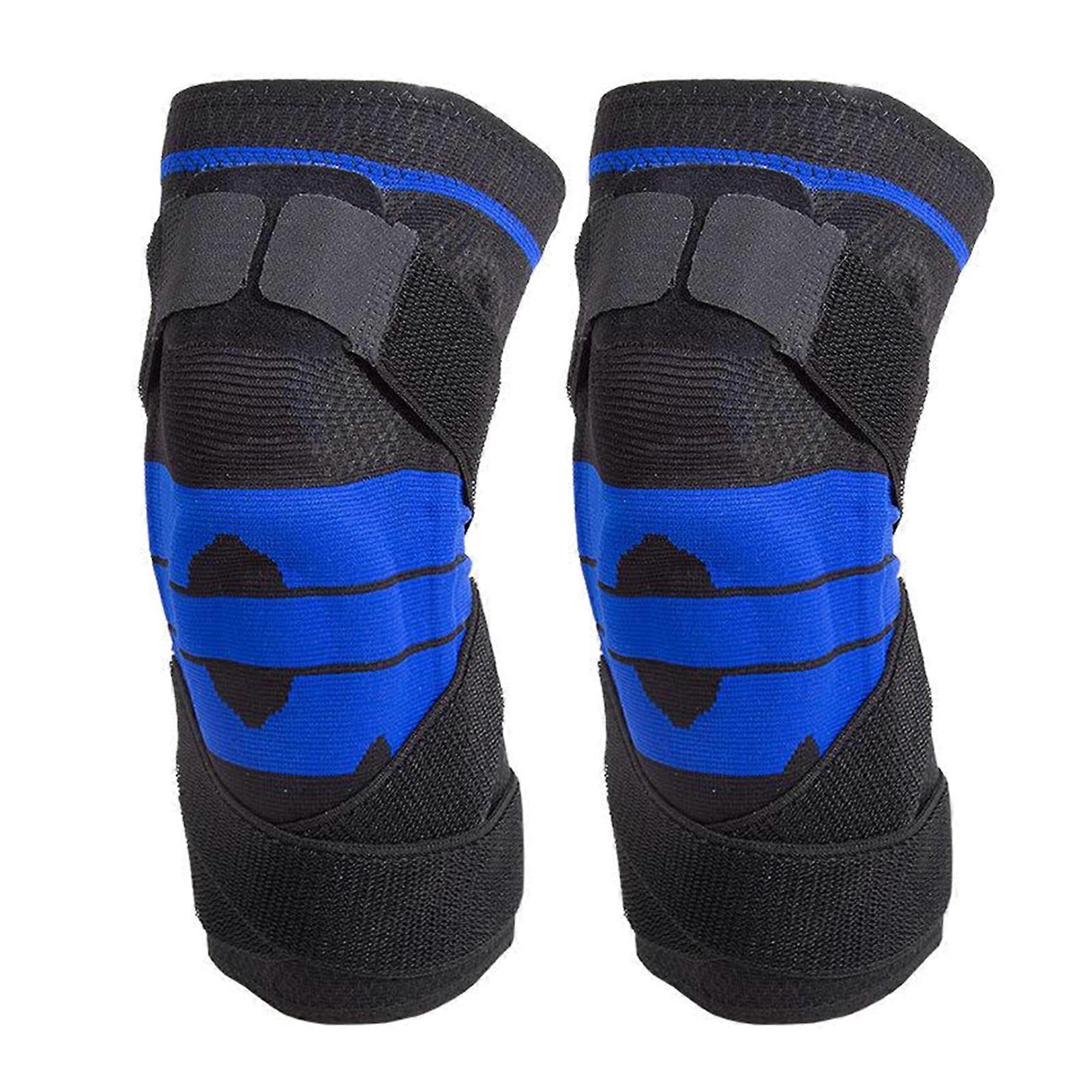 Kaesi 2Pcs Knee Pad Reusable Wide Application Nylon Knee Compression Sleeve for Basketball