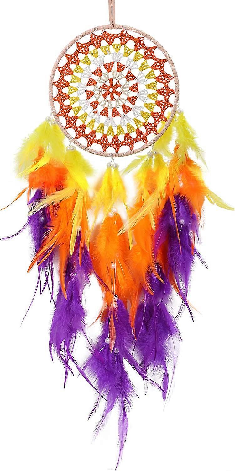 Dream Catcher Large with Colorful Feathers