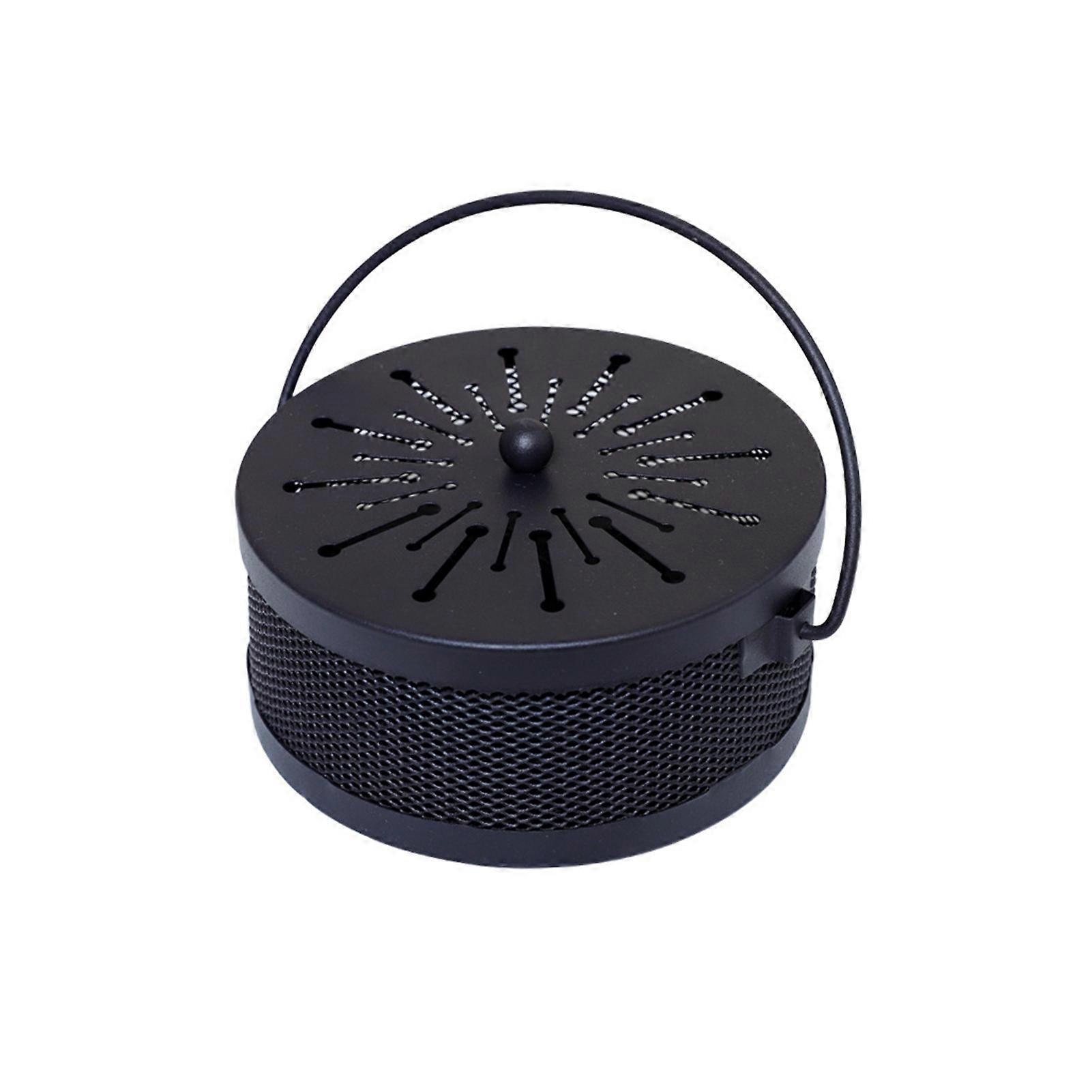 Incense Burner Portable Metal Mosquito Coil Holder with Handle Easy-to-Use Durable Incense Coil Holder Home Supply KAESI