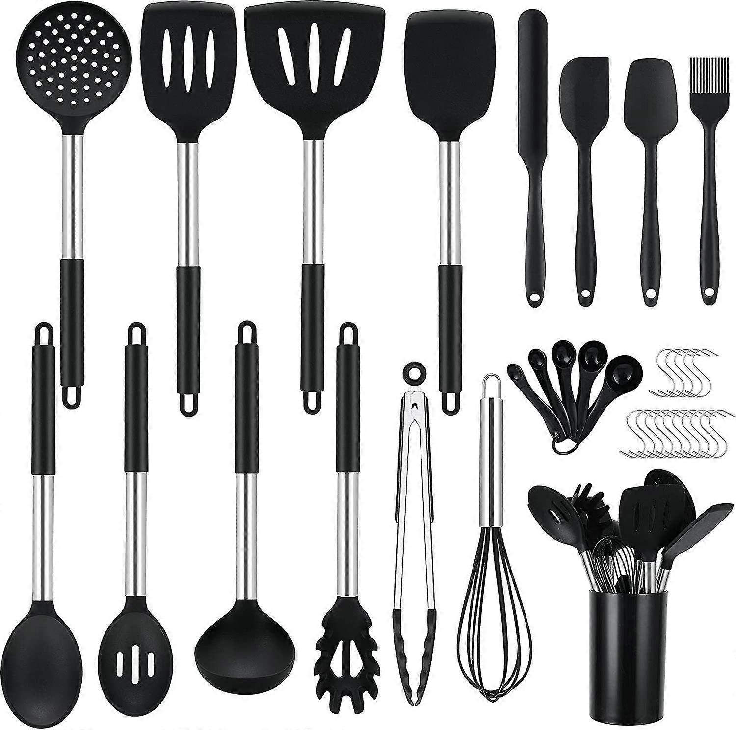 Kitchen Utensil Set, 17pcs Silicone Cooking Kitchen Utensils Set, Cooking Tools