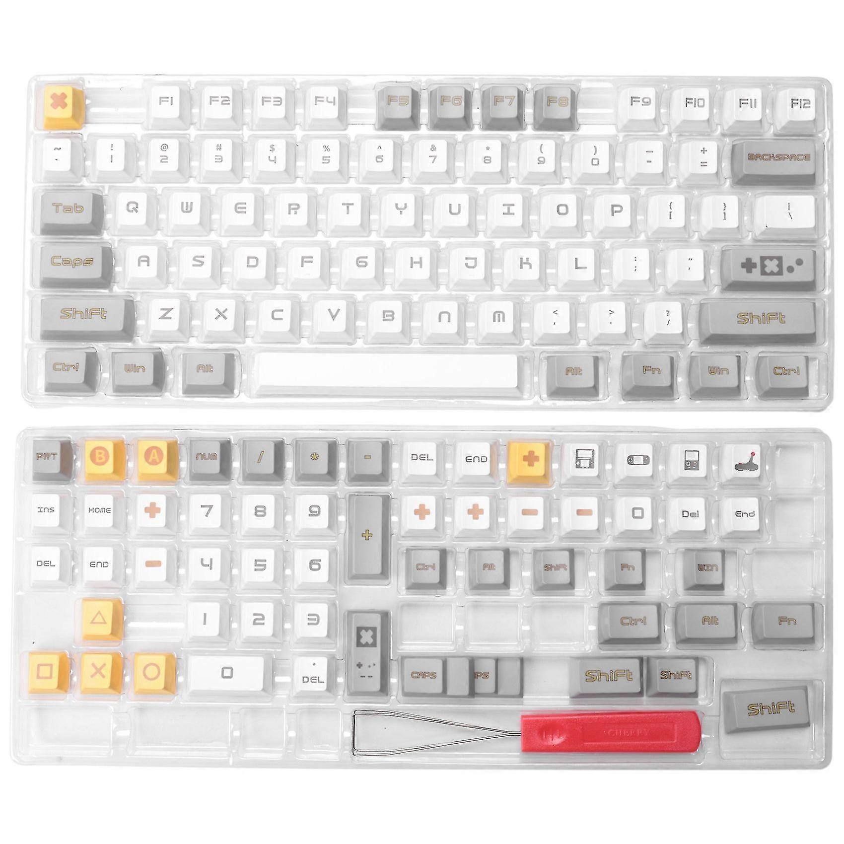 131 Key Height Pbt Keycap Sublimation Game Console Theme 61/64/68/87/104 Mechanical Keyboard Cap