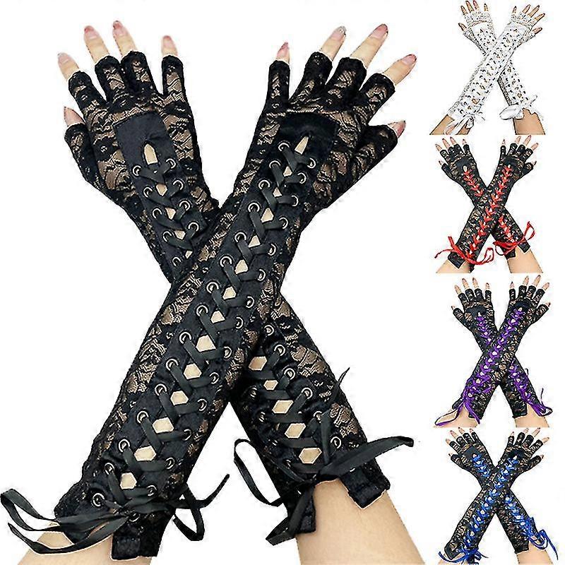 כפפות בגדי ריקוד נשים כפפות תחרה סקסי מסך מגע כפפות נימוסי חתונה חצי אצבע רכיבה על אופניים
