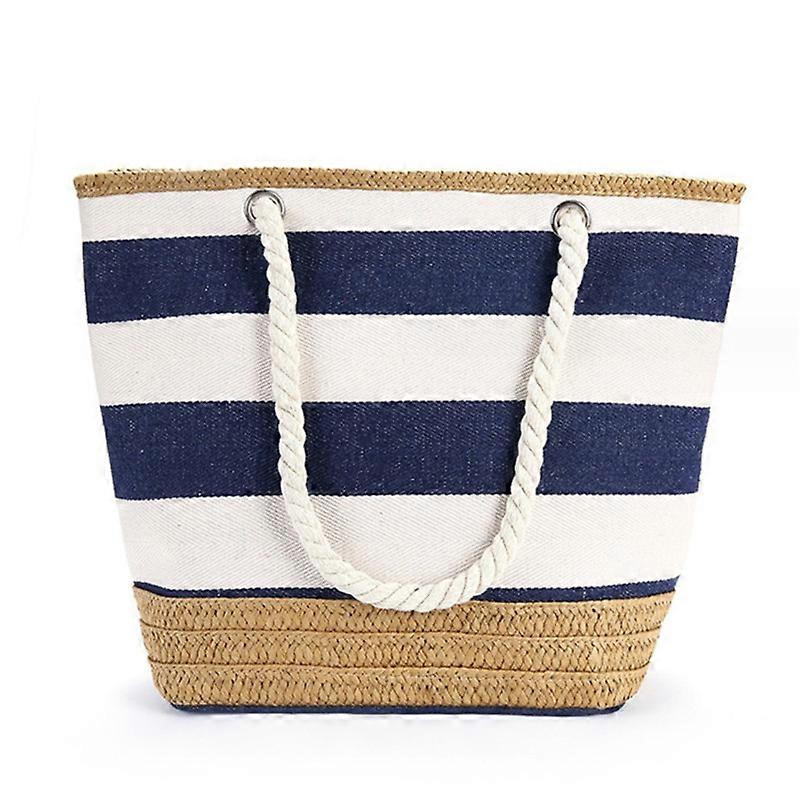 Beach Bags for Women, Pool Bag Waterproof Sandproof Beach Bag Large Capacity Beach Swim Bag with Zipper Stripe Beach Tote