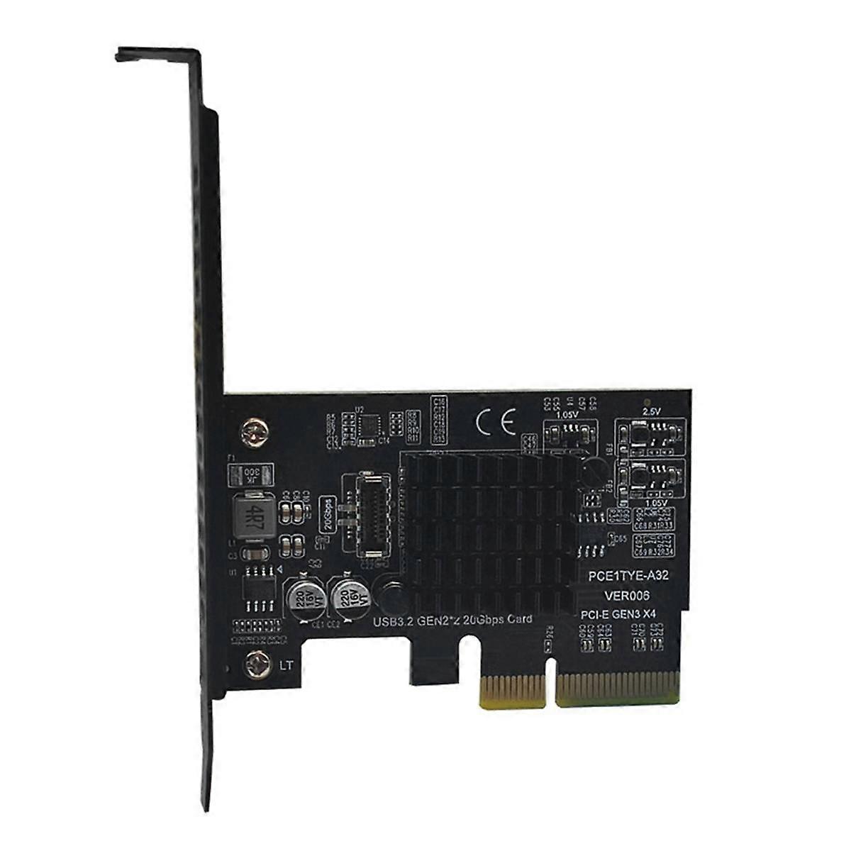 Placa de expansão USB3.2 GEN2X2 20 Gbps PCIE 4X Adaptador TIPO-C Frontal A-KEY/TIPO-E