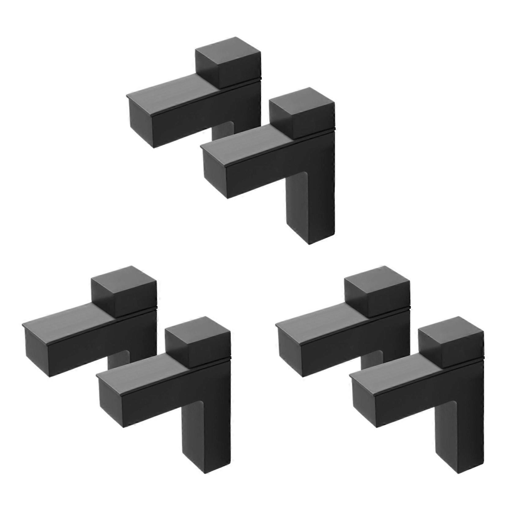 6 Pcs Adjustable Wood/Glass Shelf Bracket Wall Mount Heavy Duty Floating Brackets for 3-28mm Thick