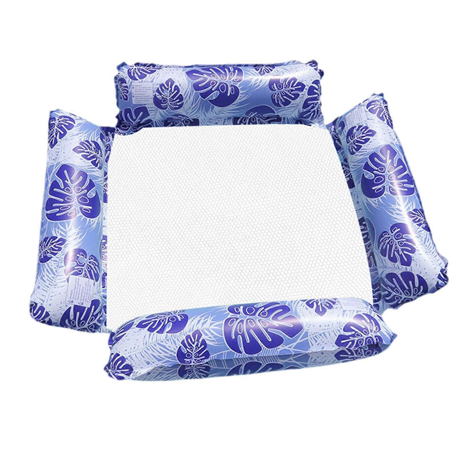 Flotteur de piscine gonflable Flotteur Flotteur Chaise longue pour piscine Voyage de fête Bleu foncé