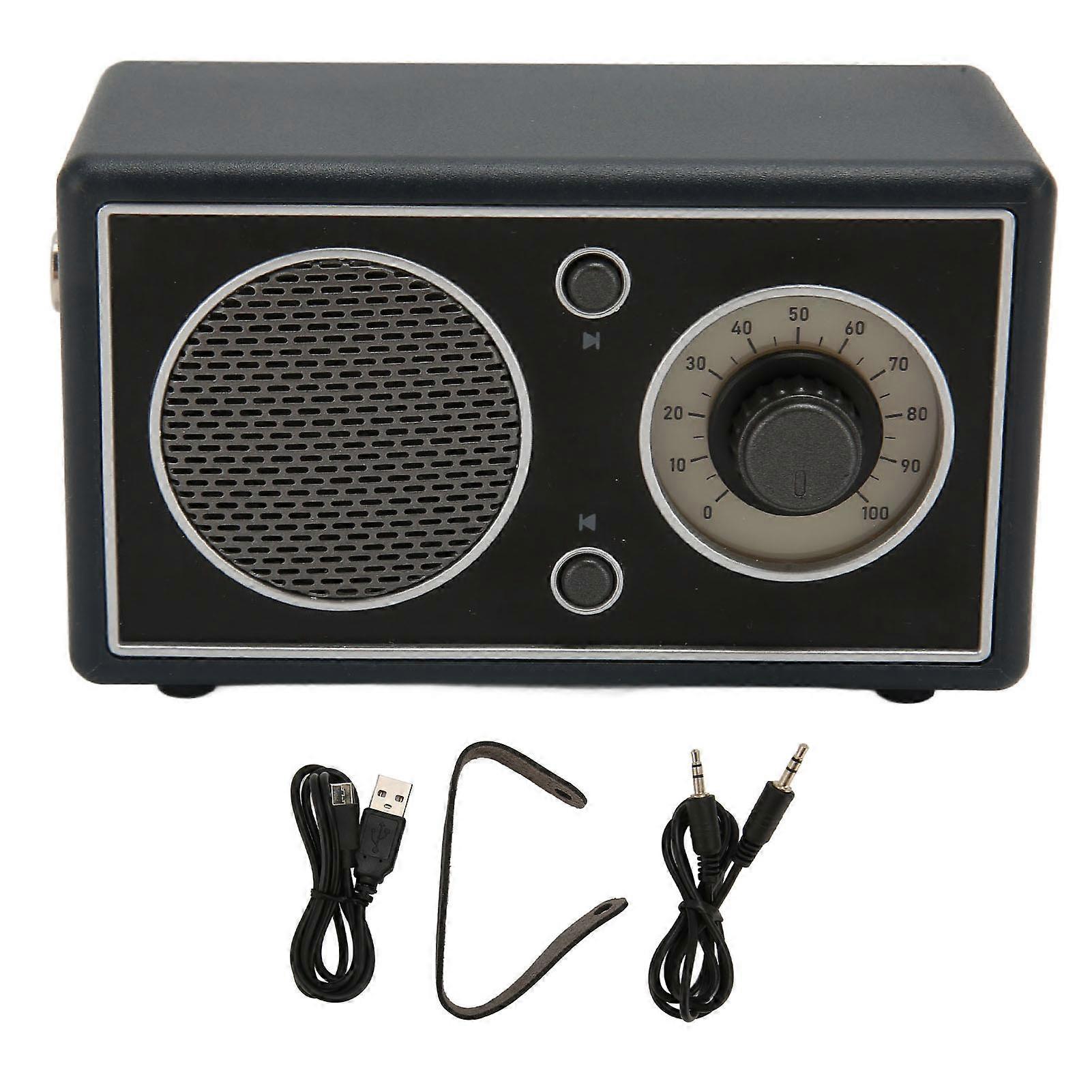 Wireless Bluetooth Speaker BT 5.1 450mAh USB Rechargeable Support AUX and Memory Card Portable Bluetooth Speaker for Outdoor Black