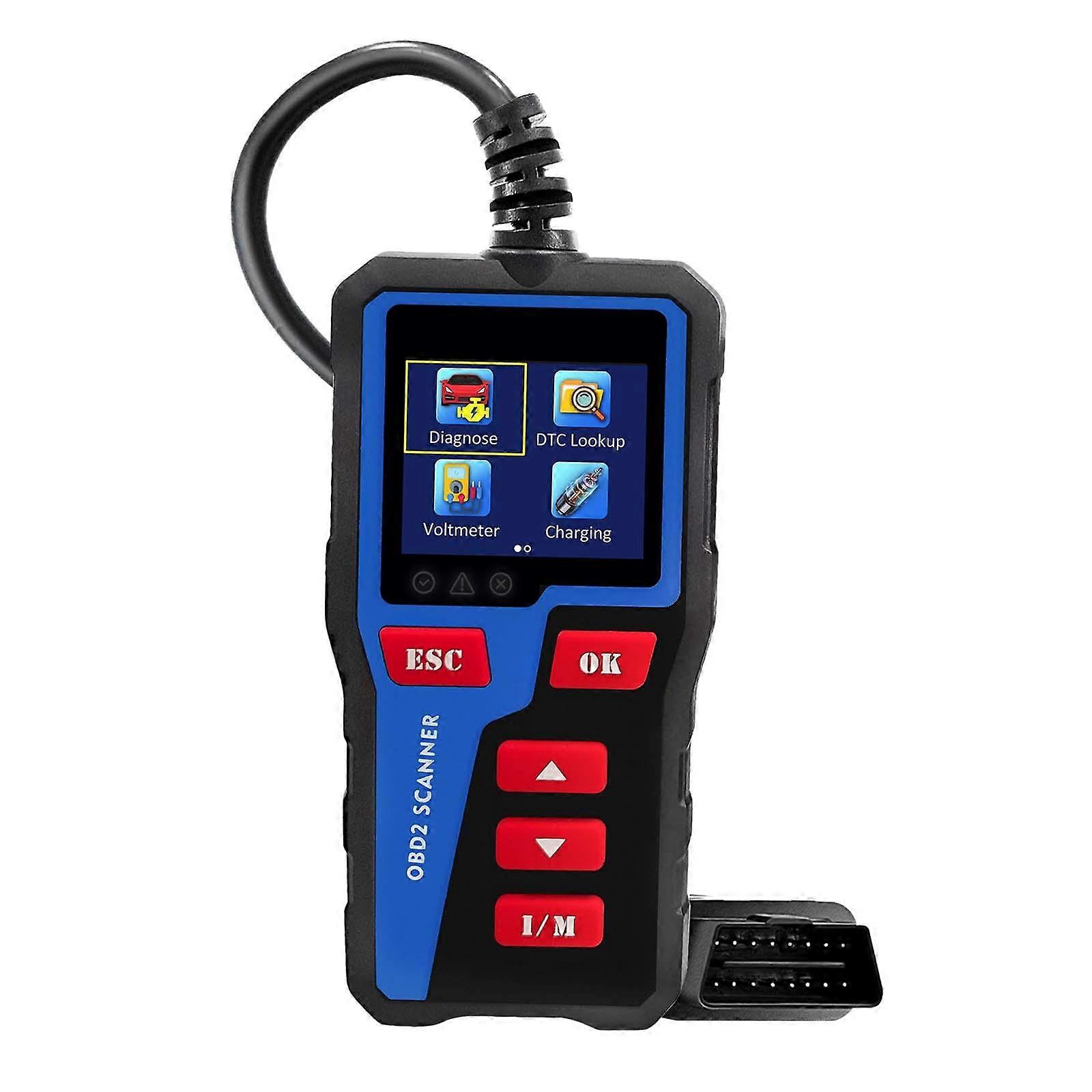 OBD2 Scanner Auto Diagnose Tool OBD2 Voltage Test Professional Live Data Screen Display Handheld Cars Code Reader