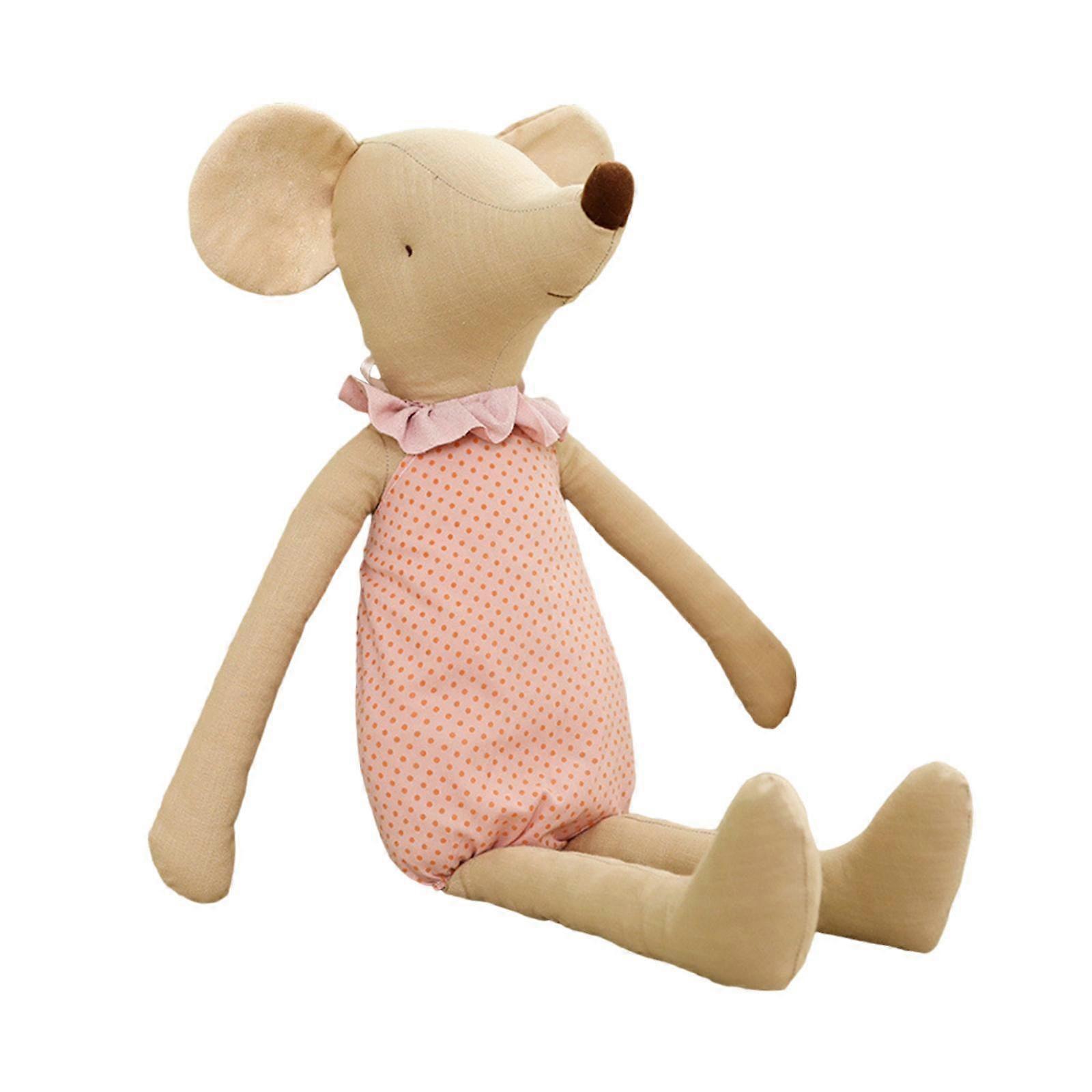 Mouse Animale de pluș de pluș jucărie Creative Hugging Pernă de pluș pentru dormitor mașină roz 35cm