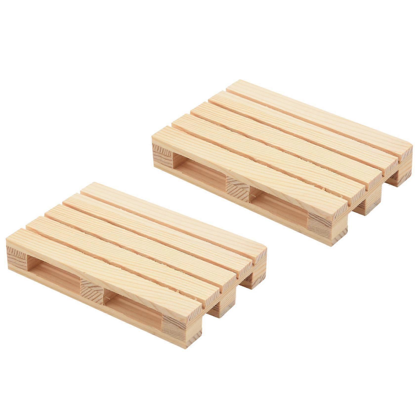 2PCS 120X80mm Wooden Pallet Decoration compatible with 1/10 RC Crawler Car Axial SCX10 90046 Traxxas TRX4 Redca