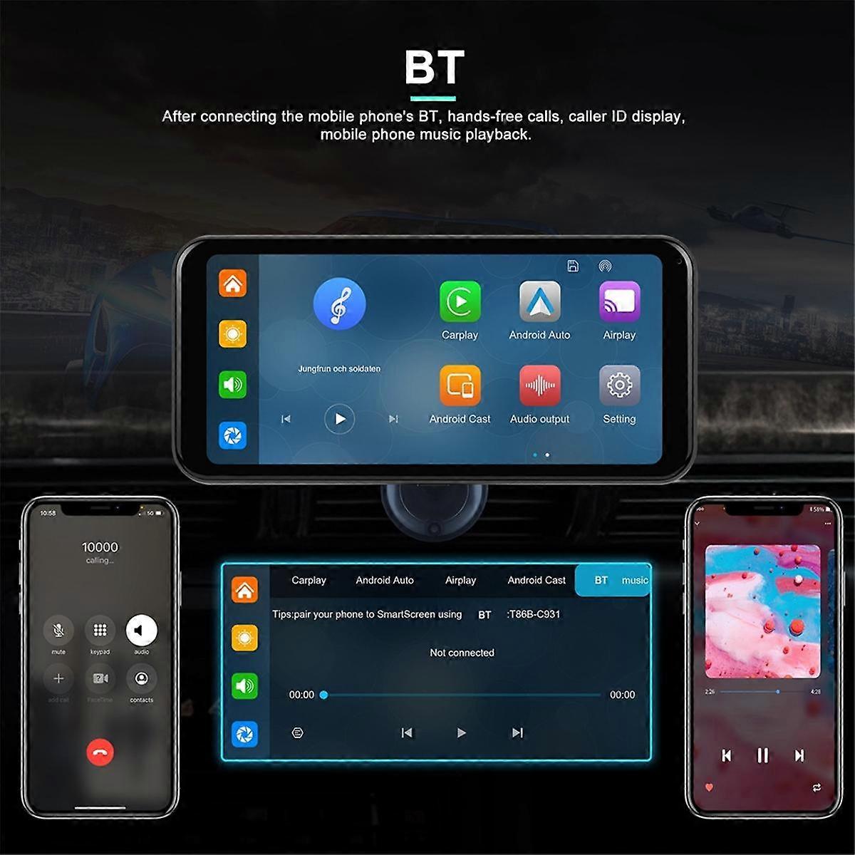 6.25In Bildschirm MP5-Player Tragbares Bluetooth-Autoradio Wireless Carplay Android Auto Universal Multimedia - mit Kamera