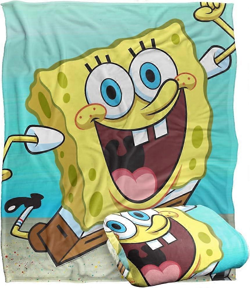 Spongebob Blanket, Spongebob Character Cropped Silky Touch Super Soft Throw Blanket