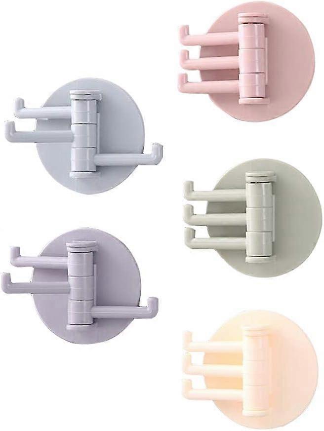 Self-adhesive hook Kitchen Creative wall hook Wall adhesive hook Self-adhesive hook No-drilling hook Bathroom hook 5pcs5 colors