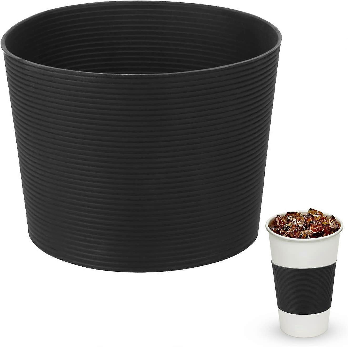 シリコンコーヒーカップスリーブ、10個の耐熱再利用可能な滑り止めボトルとマグカップカバー