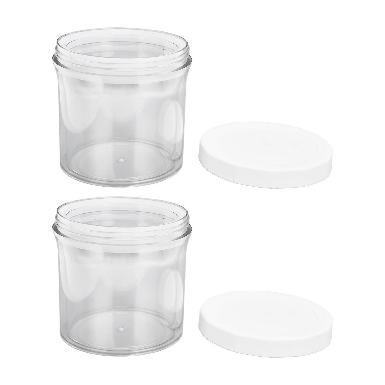 2Pcs Vacuum Container Push Type Retractable Adjustable Food Storage Box with Cover for Kitchen Home