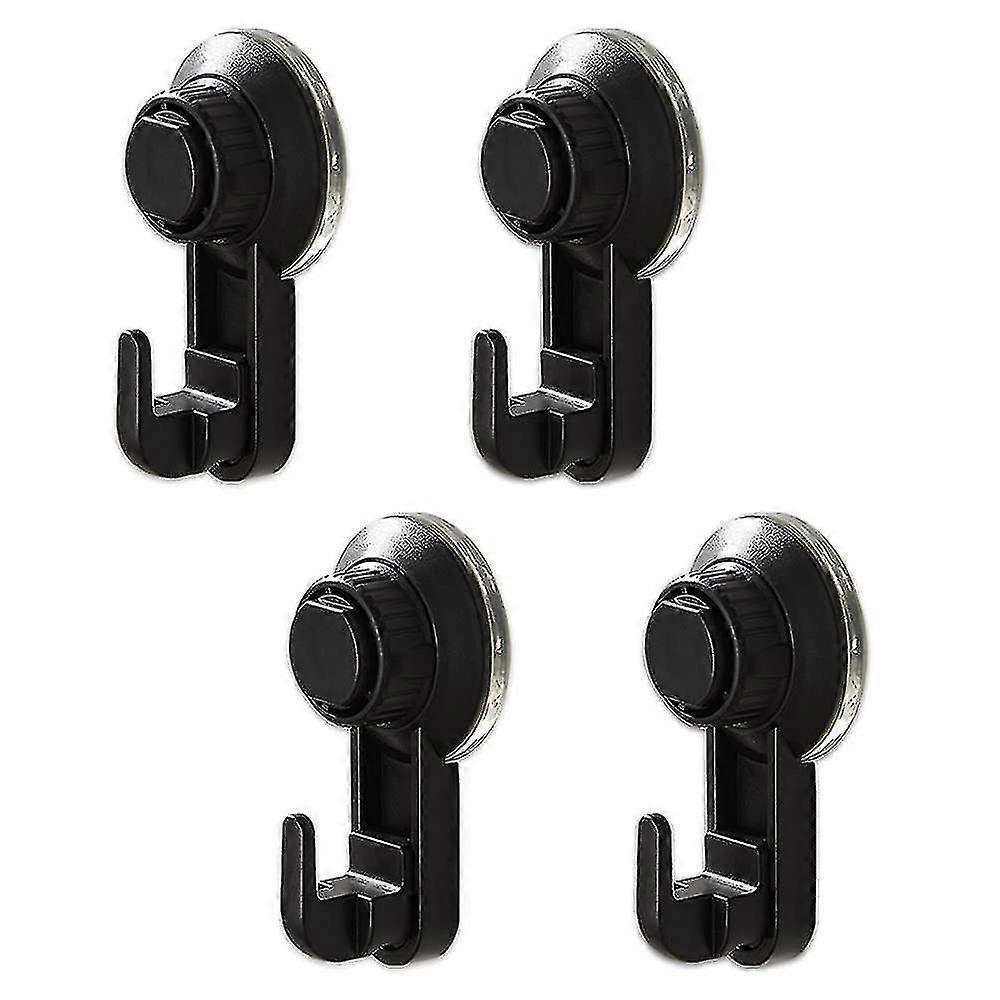 4 Pack Vacuum Suction Cup Hooks Strong Wall Suckers Hooks Drill-free Removable Hanger(kui)