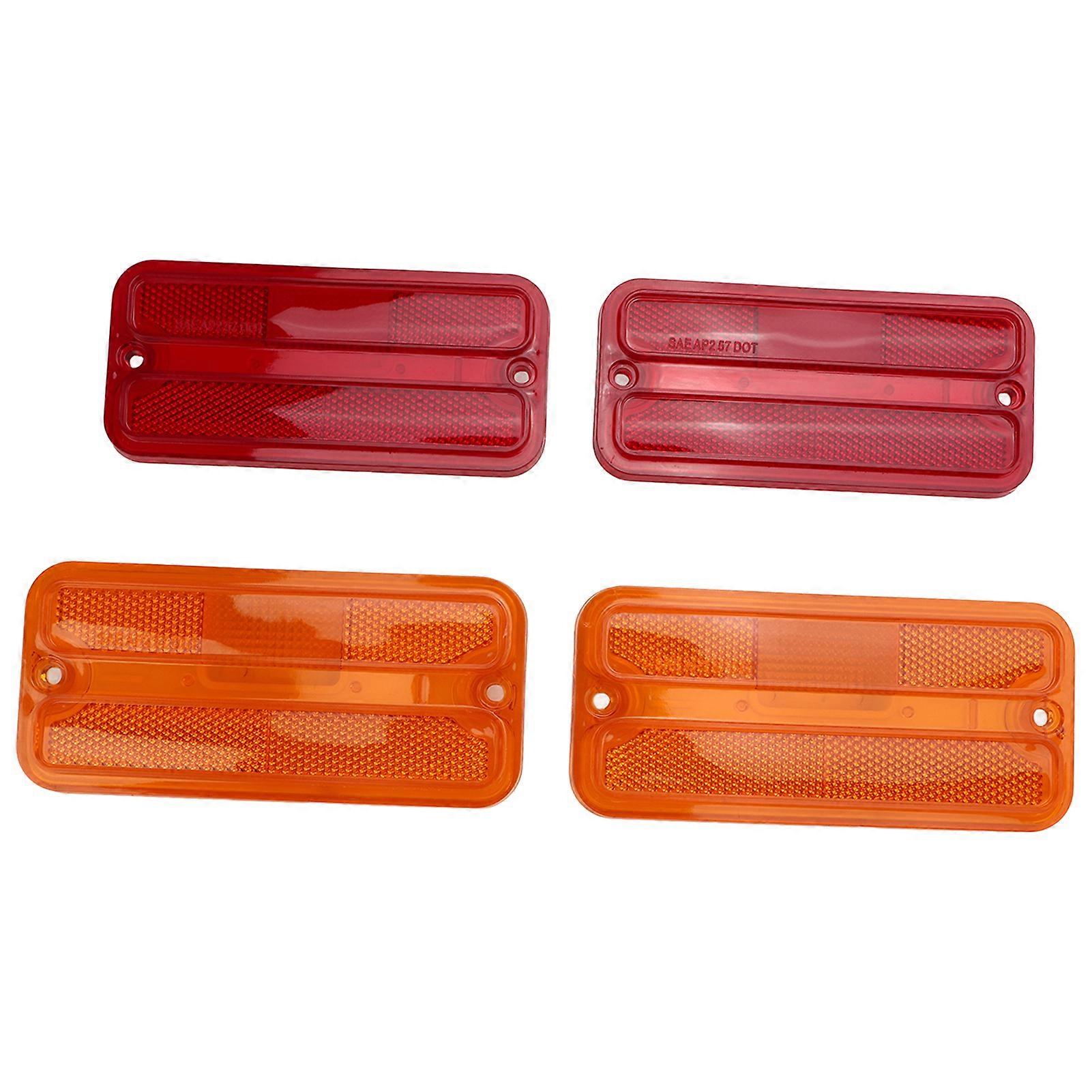 Front Rear Side Marker Light Set 0849520 Indicator Lamp Set Replacement for Chevy GSeries Van 19681972