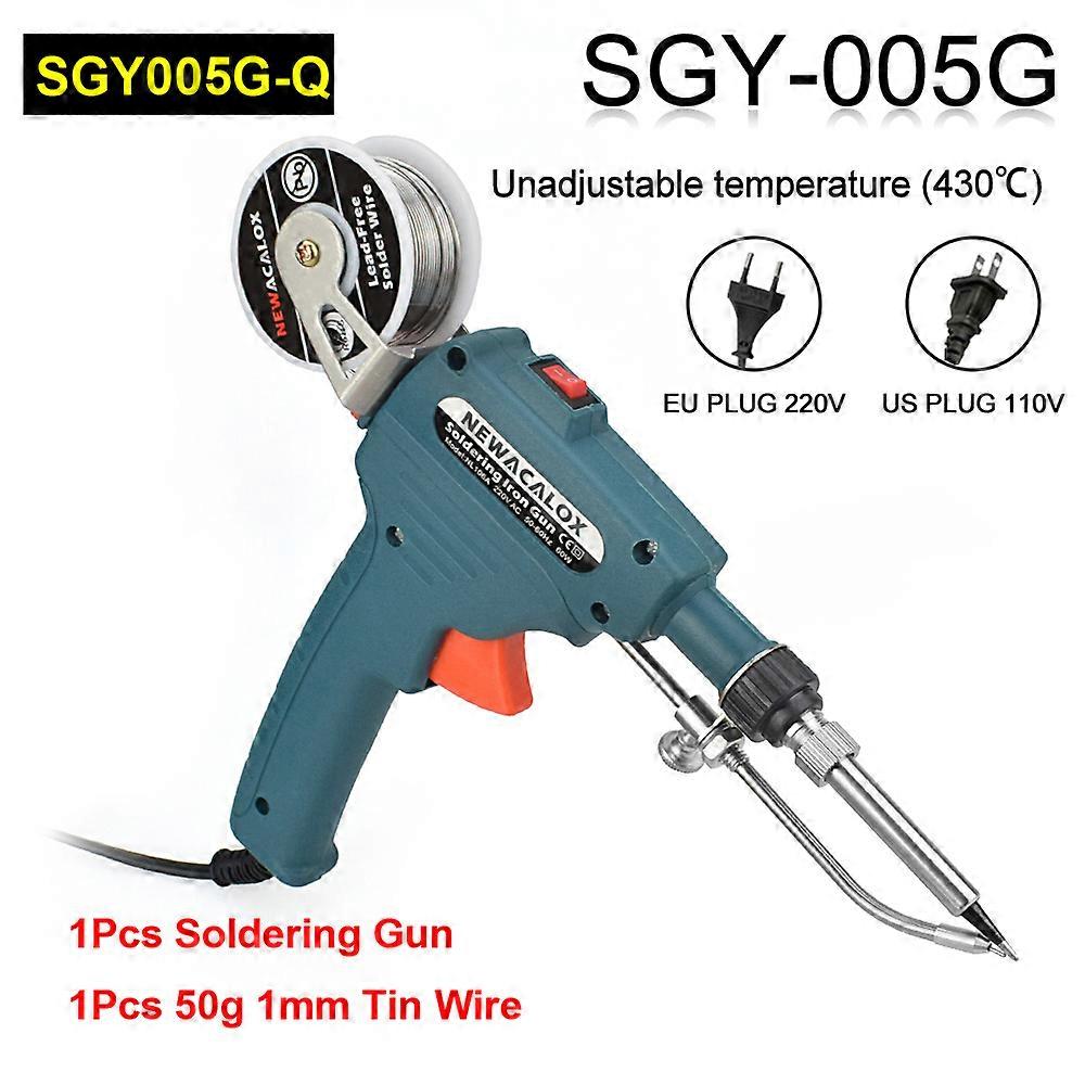 NEWACALOX EU/US 60W Soldering Iron Automatic Welding Send Tin Gun Desoldering Pump for Circuit Board Repair DIY Soldering Tool