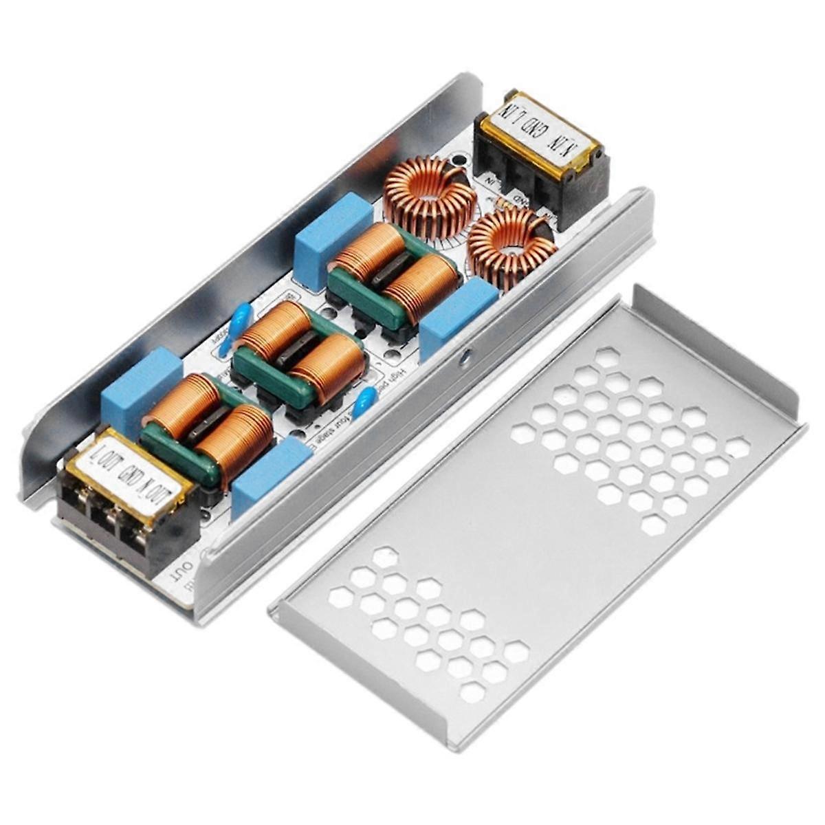 Filtro EMI 6A 4-Stage Soppressore di interferenze elettromagnetiche Potenza comune Amplificatore audio EMC Purificatore con guscio