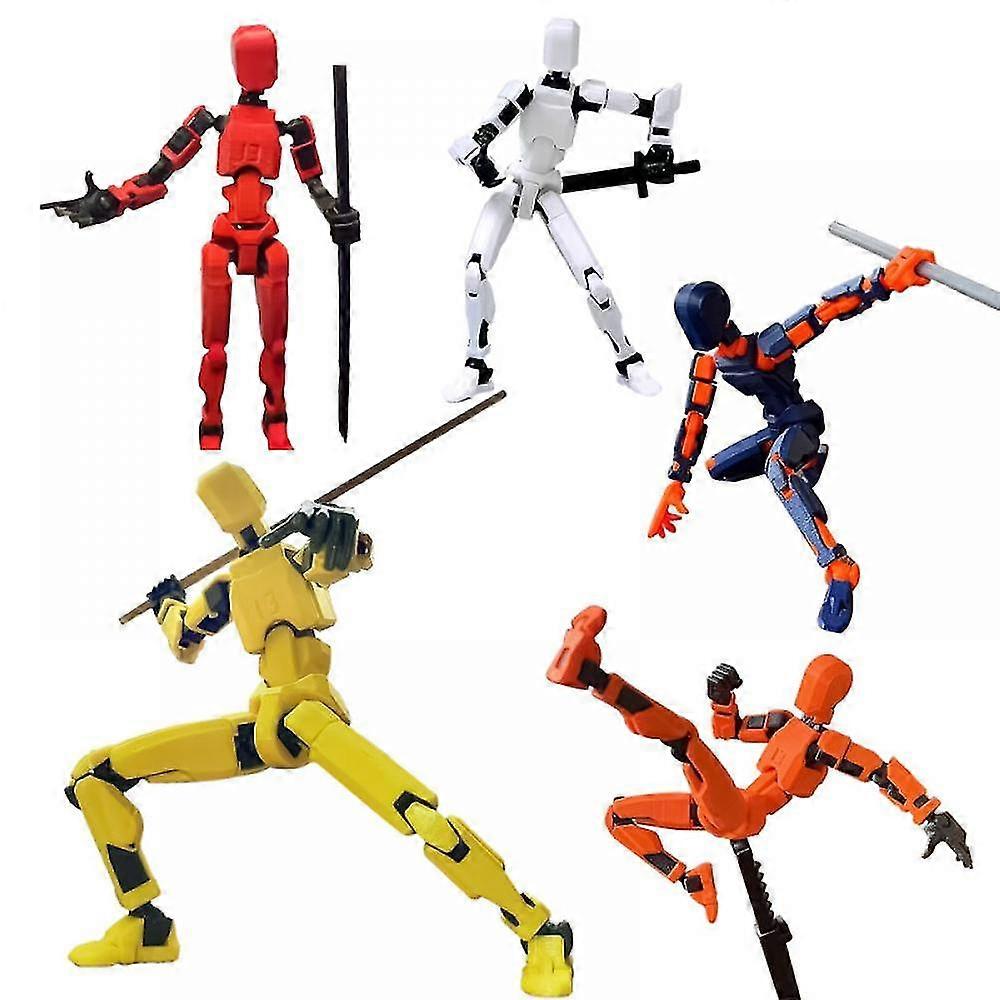 Titan 13 Action Figure, T13 Action Figur 3D-trykt Multi-Jointed Bevegelig, Lucky 13 Articulated Robot Dummy Action Figurer, Valentines Gaver Compatib