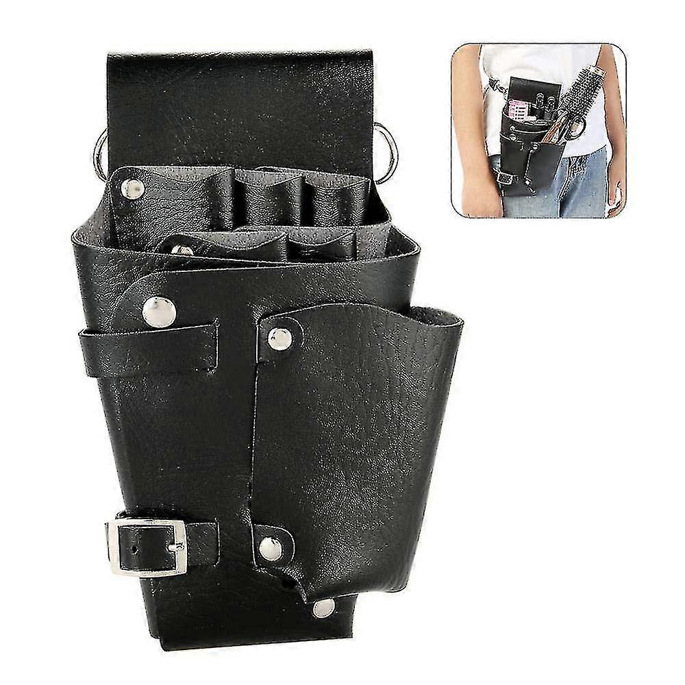 حقيبة أدوات الحلاق وحقيبة مقص تصفيف الشعر وحقيبة أدوات صالون تصفيف الشعر وحقيبة القص وحقيبة الحزام وحقيبة جلدية من البولي يوريثان مناسبة لمقصات تصفيف الشعر والمشابك ومشابك الشعر