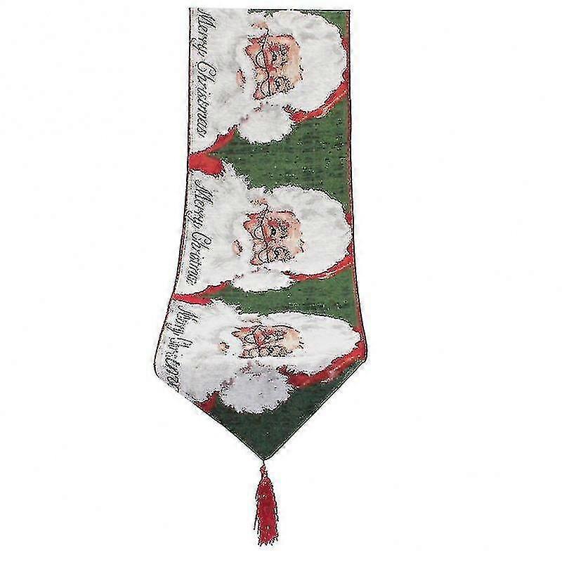 Table Runners Santa Claus Table Cover Embroidery Table Linens Rug Xmas Rative Tablecloth For Table Rats (red