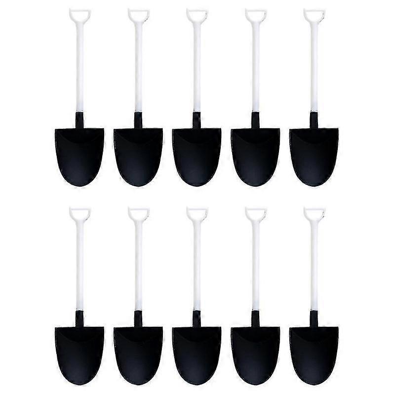 100pcs Disposable Ice Cream Spoons Plastic Shovel Shaped Dessert Spoons