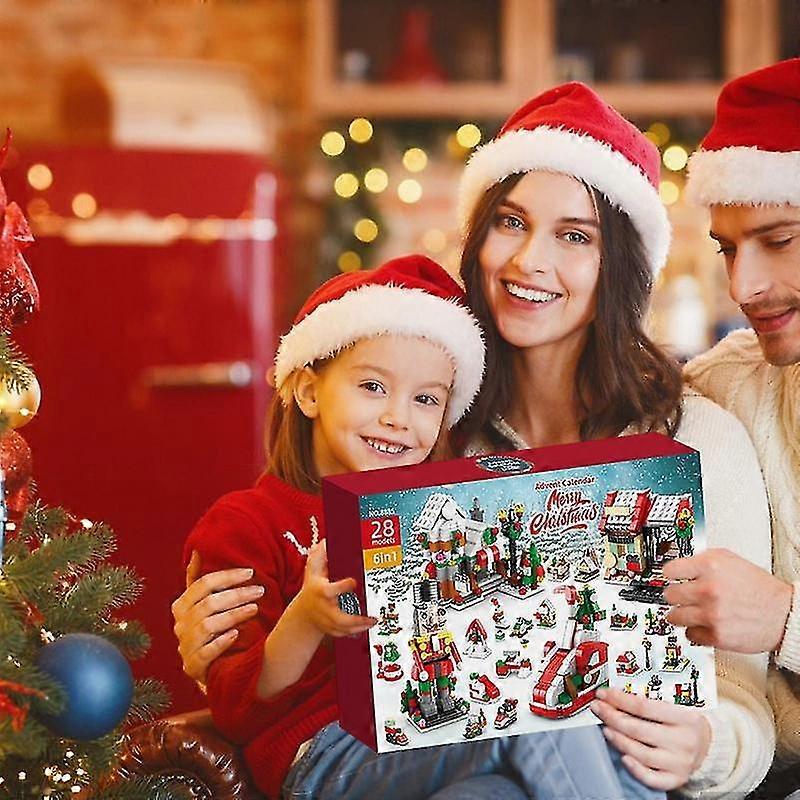 24days Christmas Advent Calendar Building Blocks Box Diy Nutcracker Santa Claus Bricks For Kid Christmas Gift Countdown Calendar