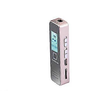 Digital recorder, MP3 player mini/clear and no noise/digital display/automatic storage-4GB(Rose gold)