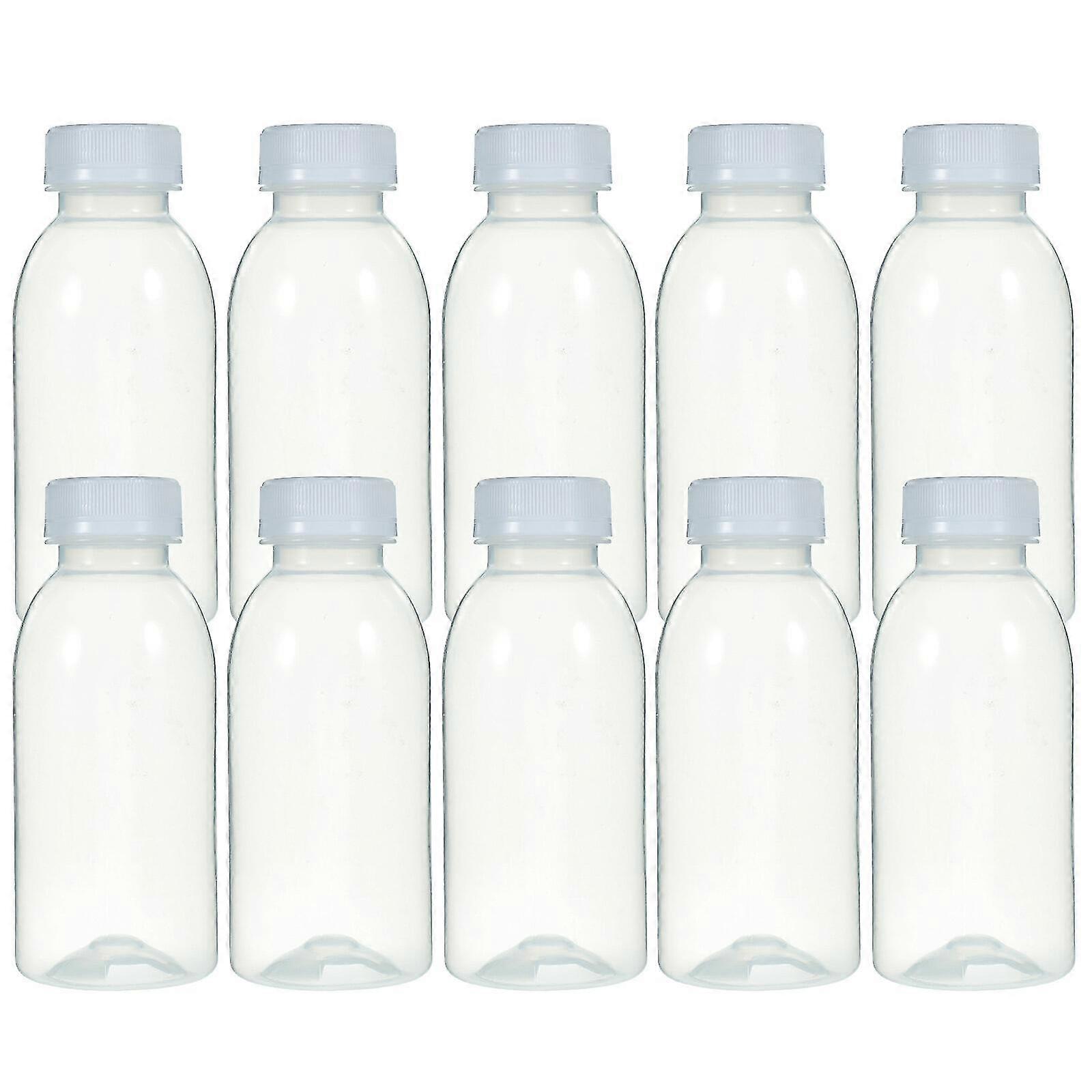 10pcs Plastic Heat Resisting Drinking Bottles (transparent)