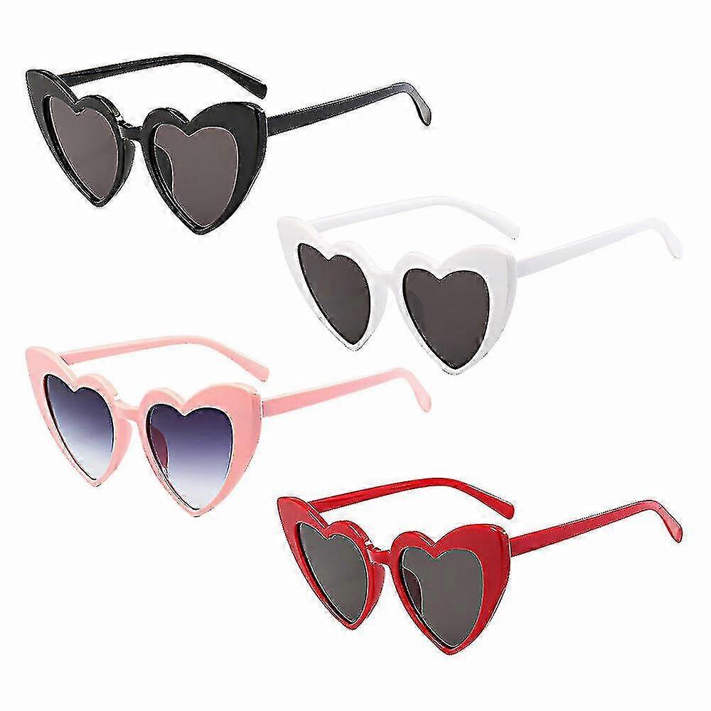Gradient Color Lens Hjerteformede solbriller for kvinner - Retro Briller