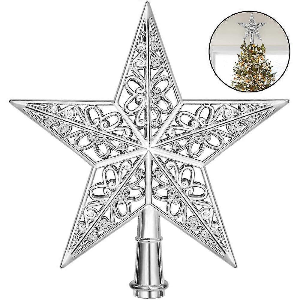 Juletrestjerne Topper Glittered Xmas Tree Topper uthulet