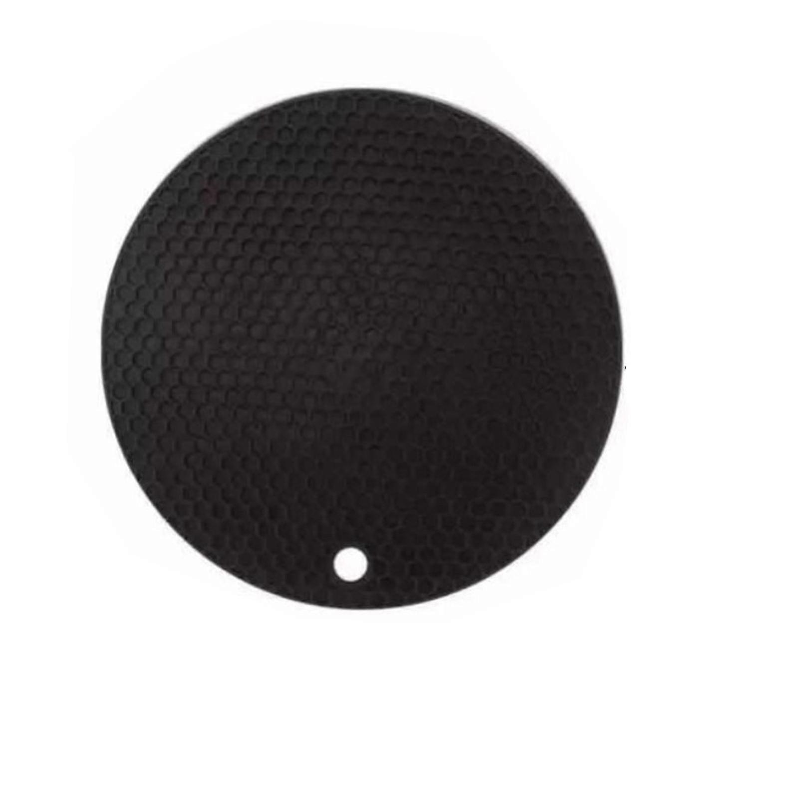 Non-Toxic Heat Resistant Rubber Round Placemat, 15.5cm6.1in, Slip-Prevent and Washable Table Insulation Pad