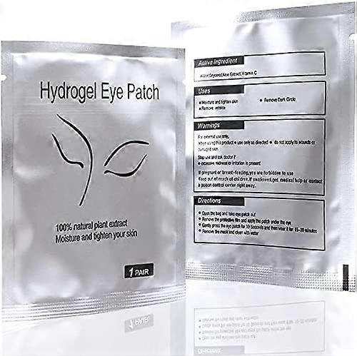 50 Pairs Eye Pads For Eyelash Extensions Pink Lash Pads Lint Free Under Eye Gel Pads Patches (Silver) by FADVAN