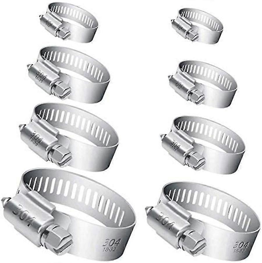 Hose Clamp Includ 7 Sizes Adjustable Pipe Tube Clamps Hose Clips 40Pcs
