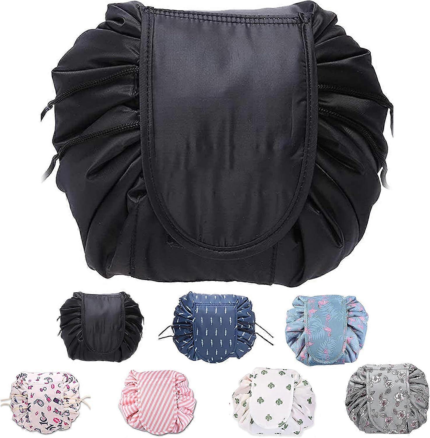 Lazy Drawstring Make up Bag Portable Large Travel Cosmetic Bag Pouch Travel Makeup Pouch Storage