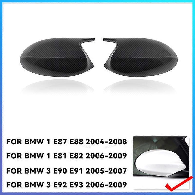 2x Speildeksel E90 Bilsidedør Bakspeildeksel For BMW E90 E91 2005-2007 E92 E93 2006-2009 M3 Style E80 E81 E87