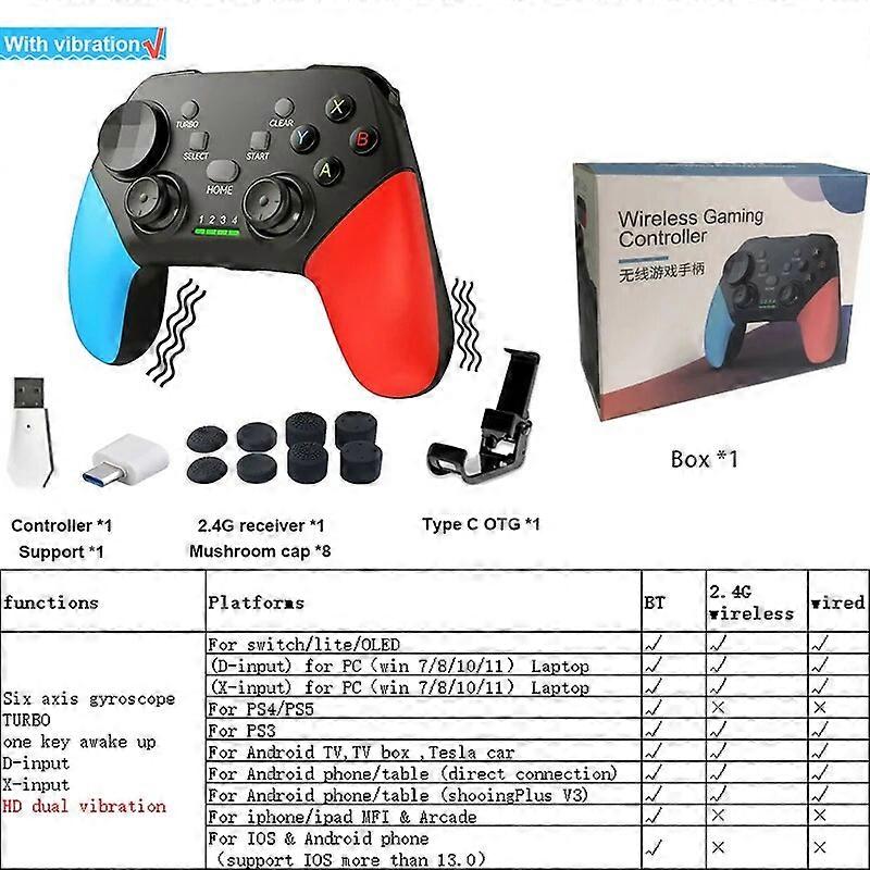 2.4G Wireless Joystick Gyroscope Gamepad Compatible for Nintendo Switch PC PS3 PS4 Controller for IOS Android
