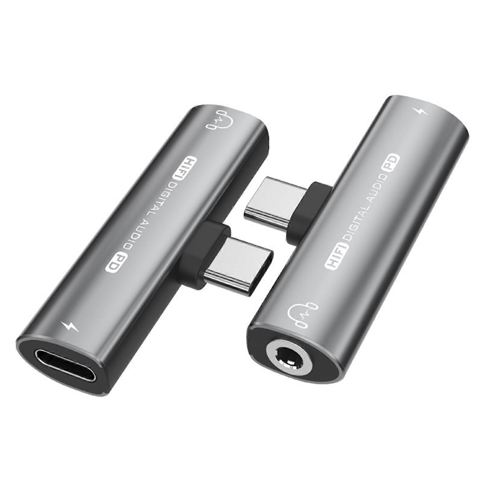 Type-C Adapter Noise Reduction HiFi PD Fast Charge Type-C to 3.5mm Jack Earphone Audio Converter