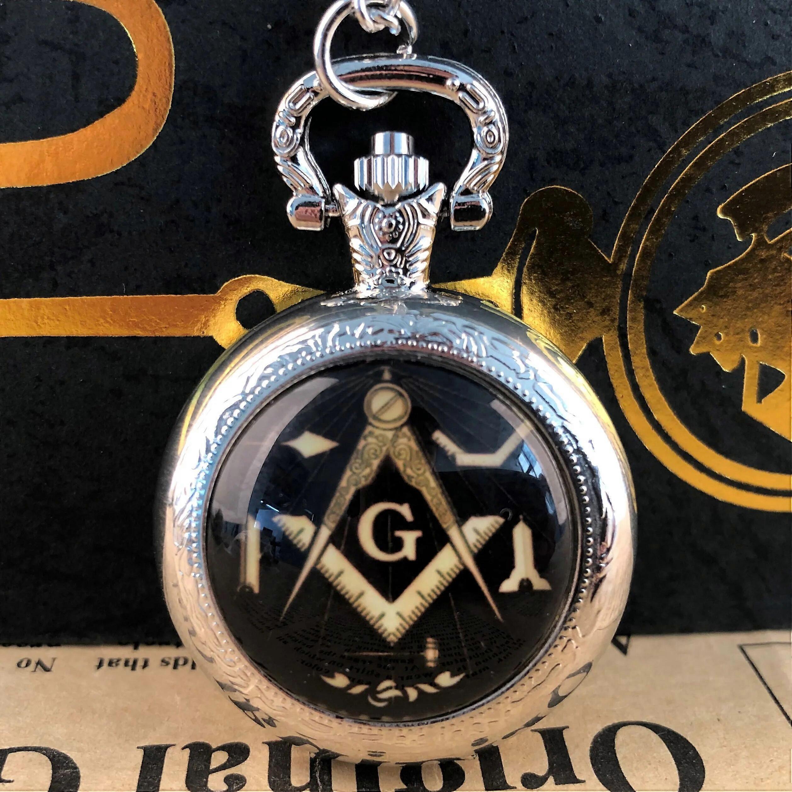 Personality Creative Quartz Movement Pocket Watch Masonic \